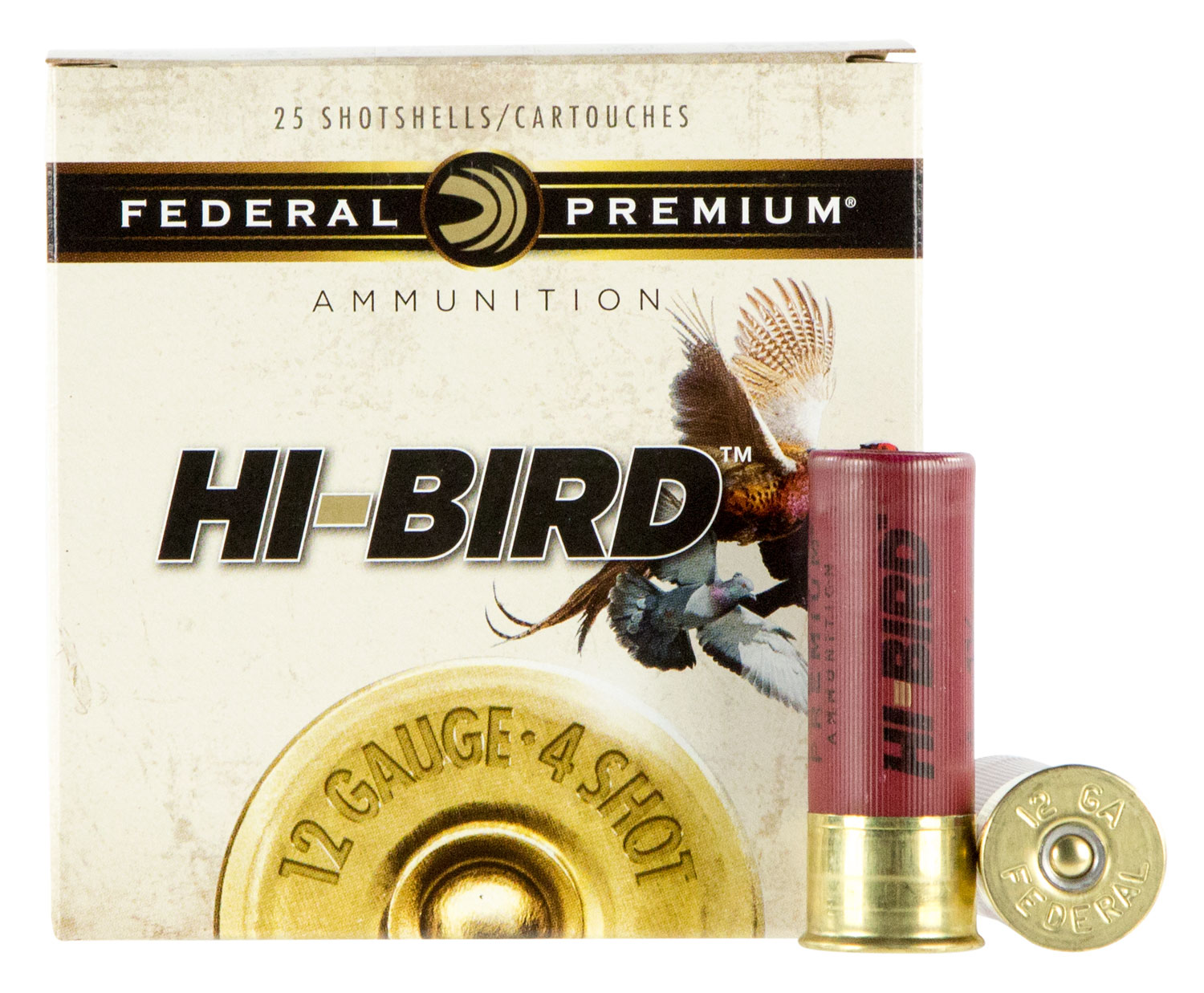 Federal Premium Hi-Bird 2.75" 12 Gauge Ammo 5, 25/box - HVF12H5