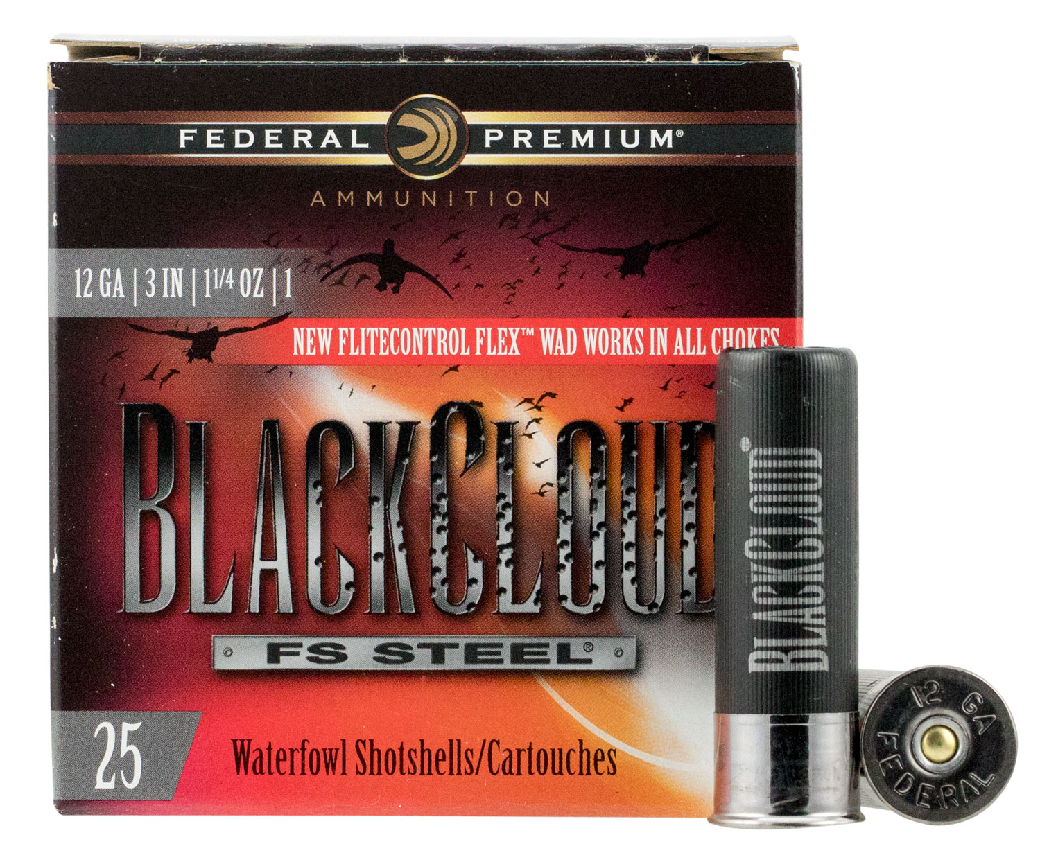 Federal Black Cloud FS Steel 3" 12 Gauge Ammo 1, 25/box - PWBX142 1