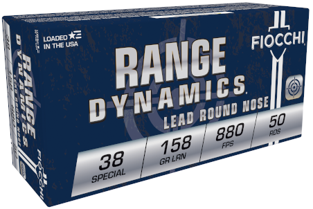 Fiocchi Shooting Dynamics 158 gr Lead Round Nose .38 Spl Ammo, 50/box - 38C - Fiocchi