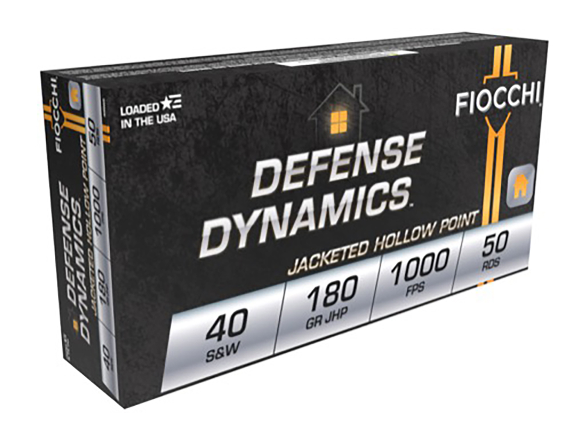 Fiocchi Defense Dynamics .40 S&W 180 gr Jacketed Hollow Point Ammo, 50rds - 40SWE