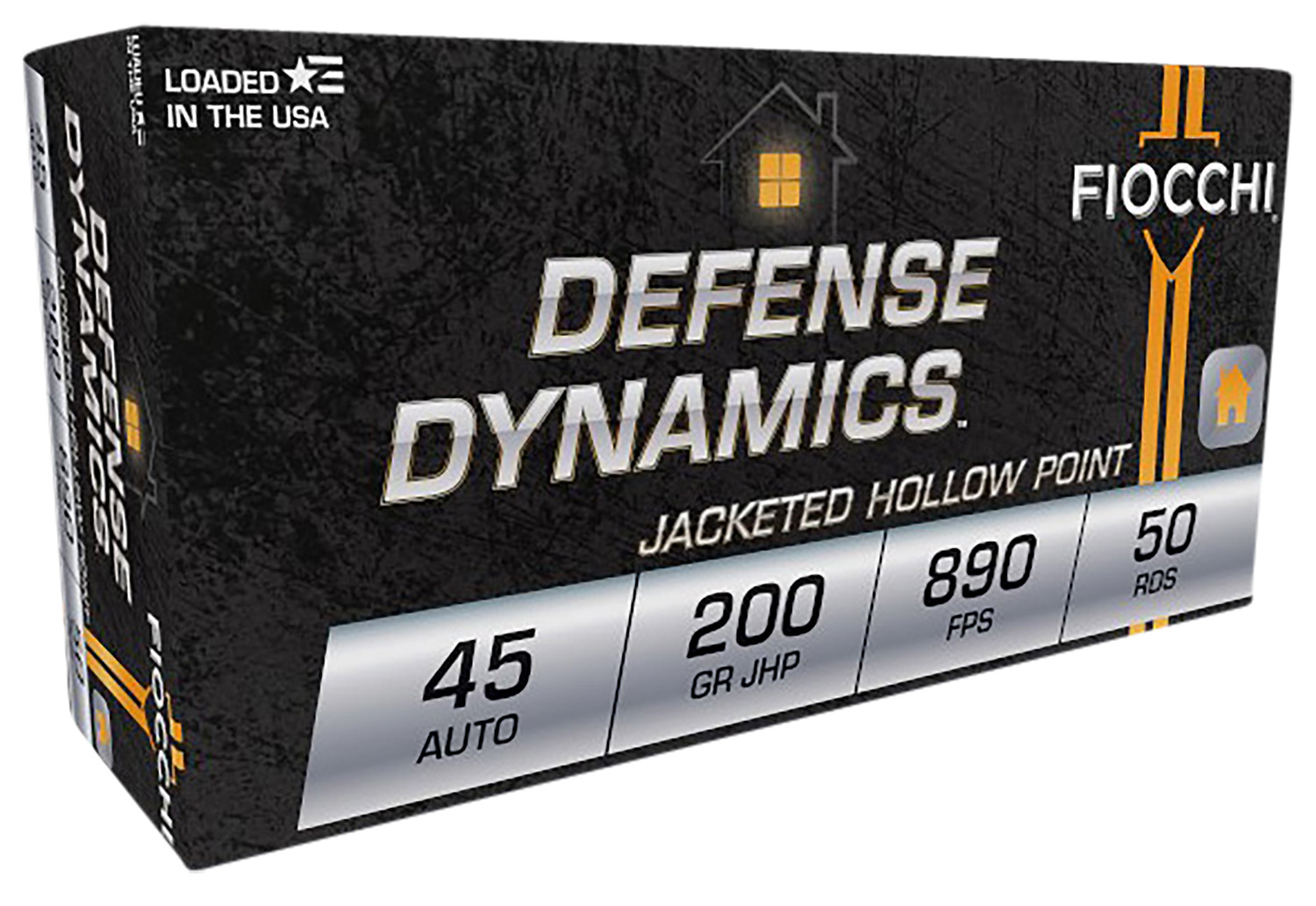 Fiocchi Defense Dynamics .45 ACP 200gr Jacketed Hollow Point  Ammo, 50rds - 45B500 - Fiocchi