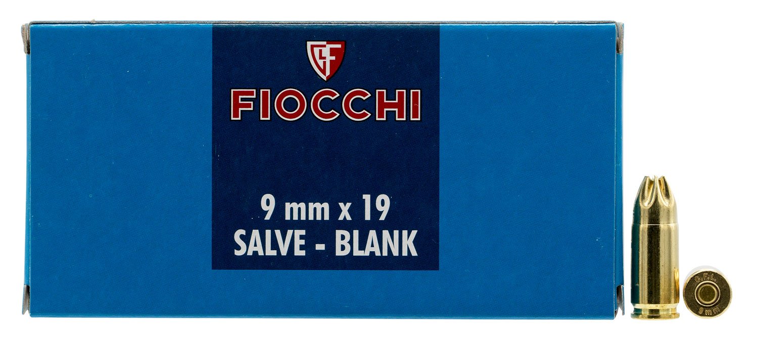 Fiocchi 9mm Blank Ammo, 50 rds/box - 9MMBLANK