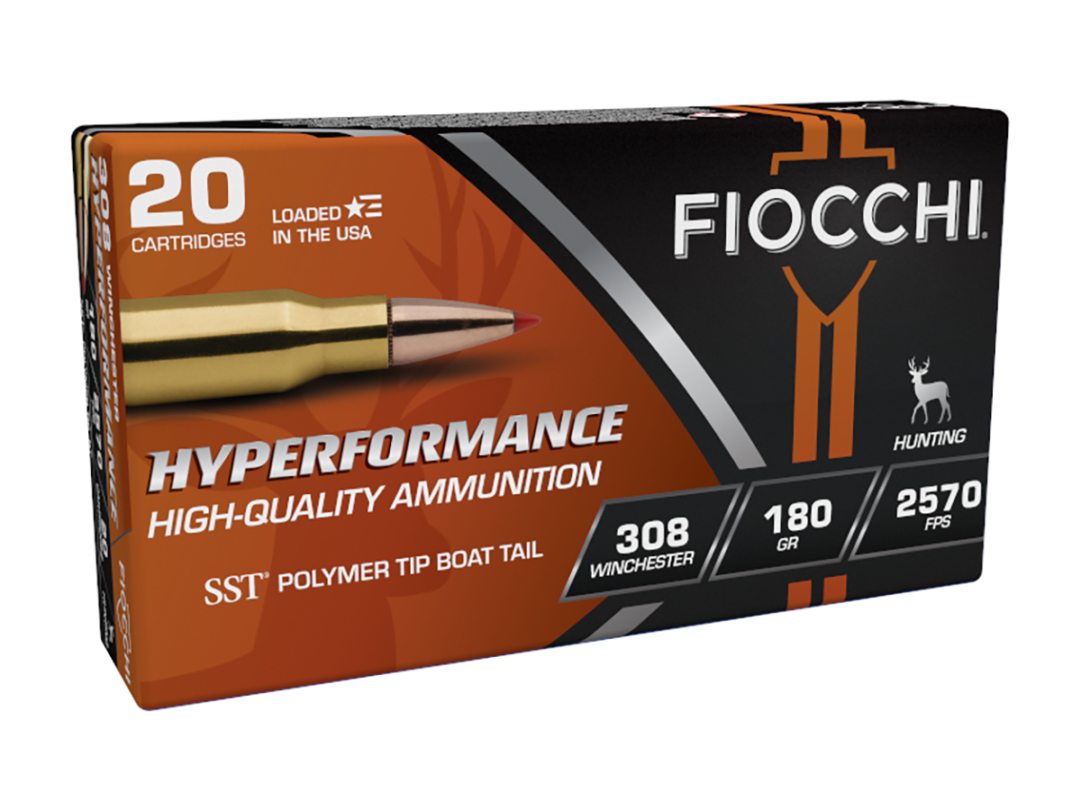 Fiocchi Hyperformance .308 Win 180 gr SST Polymer Tip BT Ammo, 20rds - 308HSC