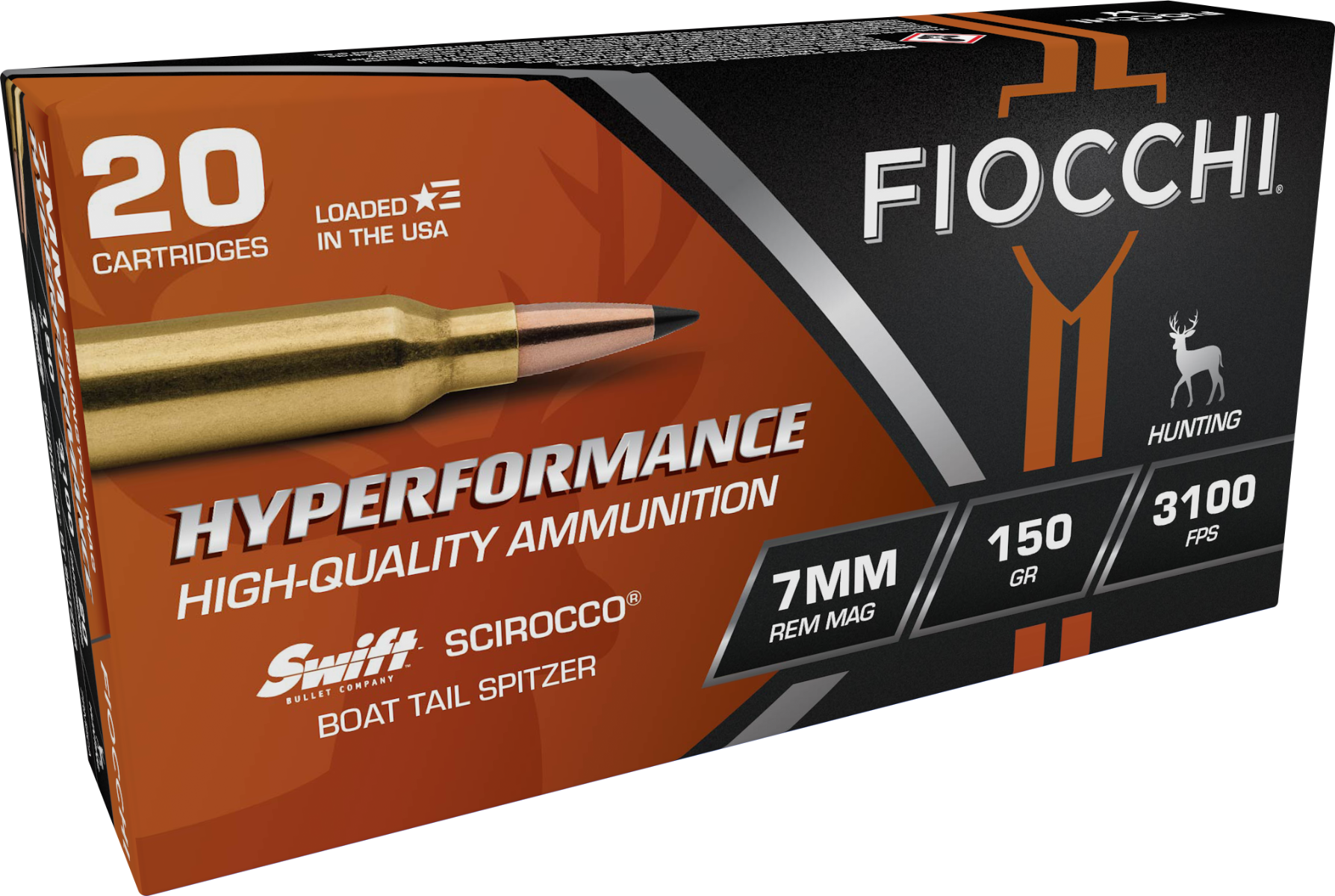 Fiocchi Extrema Swift Scirocco II BTS 7mm Rem Mag Ammo 150 Gr, 20rds - 7RMSCA - Fiocchi