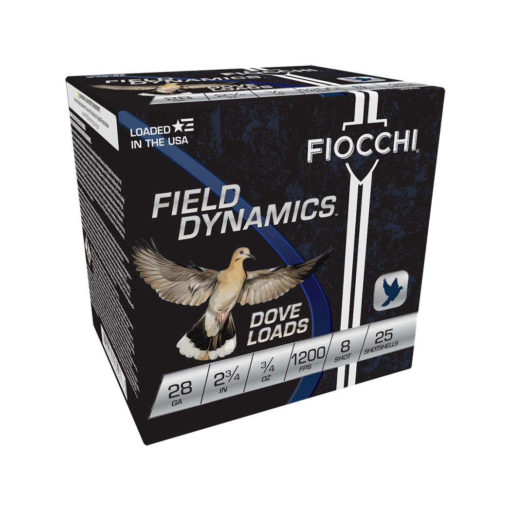 Fiocchi Shooting Dynamics Dove Loads 2.75" 28 Gauge Ammo, 25rd - 28GT8 - Fiocchi
