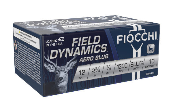 Fiocchi Field Dynamics Aero Slugs 12 Gauge 2.75" Ammo, 10rds - 12LESLUG