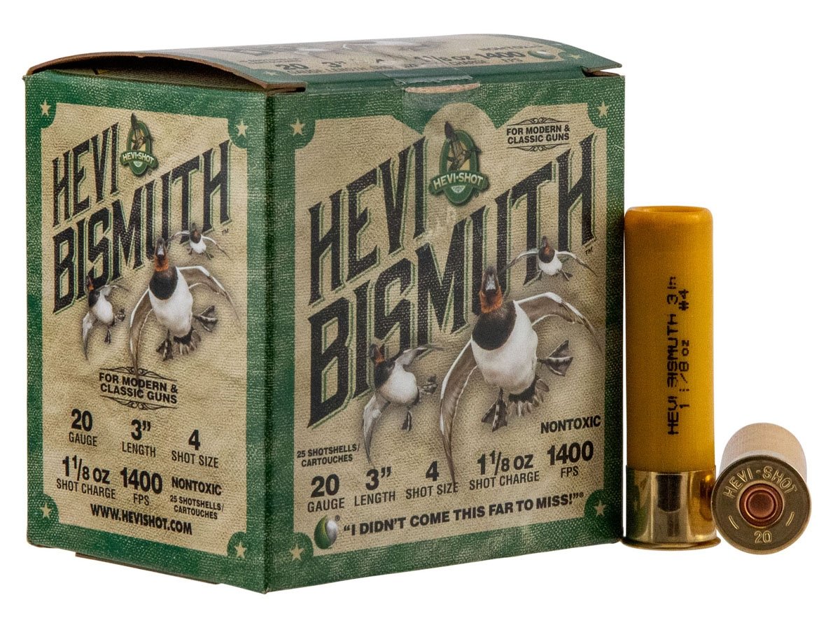 Hevi-Shot Hevi-Bismuth Waterfowl 3" 20 Gauge Ammo 4, 25/box - 17004 - Hevi-Shot