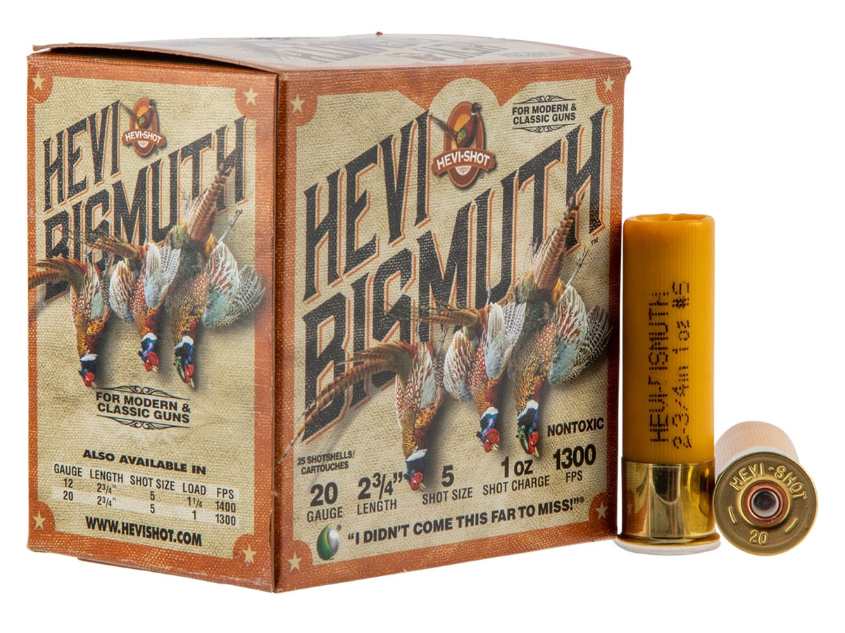 Hevi-Shot Hevi-Bismuth Upland 2.75" 20 Gauge Ammo 5, 25/box - 17715 - Hevi-Shot