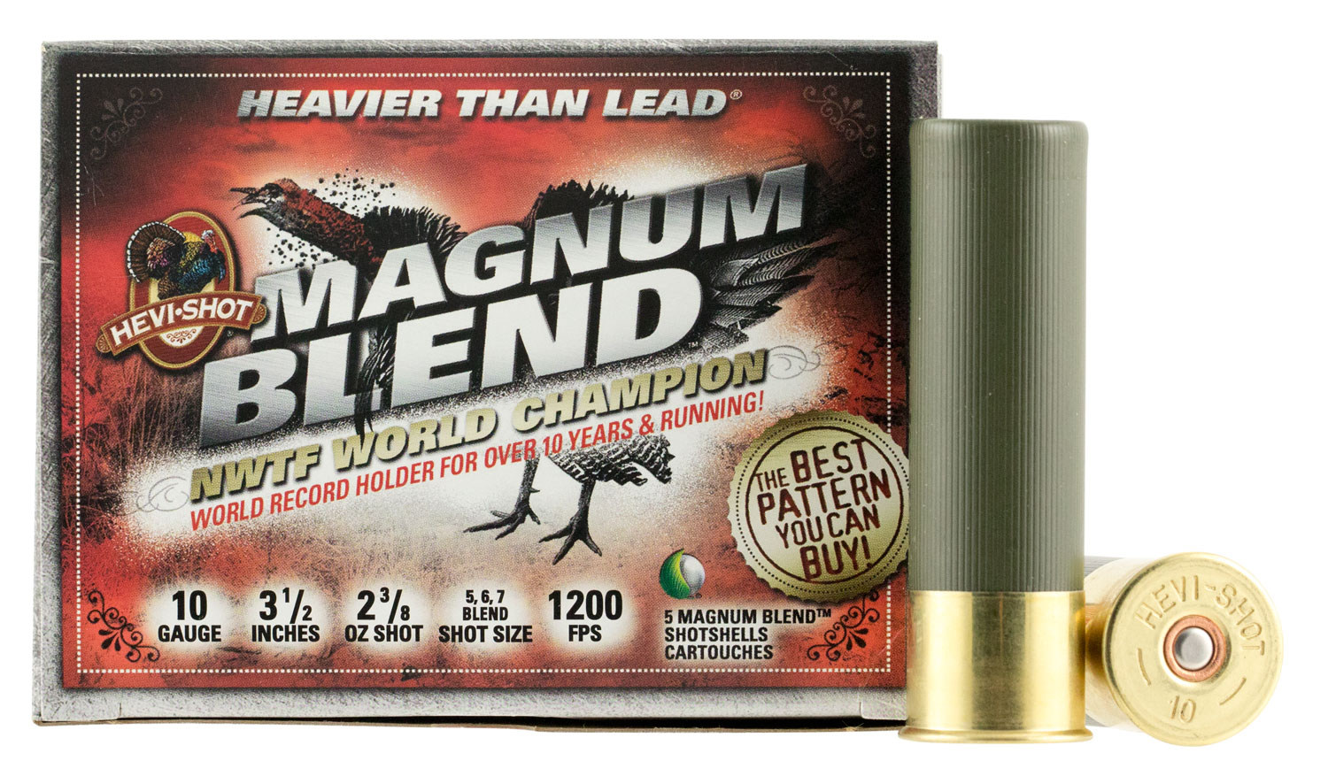 Hevi-Shot Magnum Blend 3.5" 10 Gauge Ammo 5, 6, 7, 5/box - 13567 - Hevi-Shot