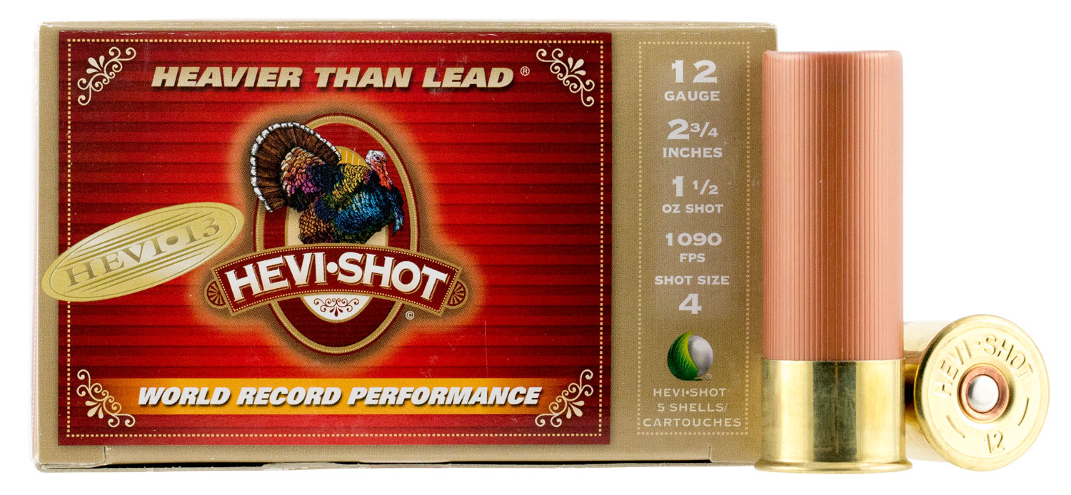 Hevi-Shot Hevi-13 2.75" 12 Gauge Ammo 4, 5/box - 42734 - Hevi-Shot