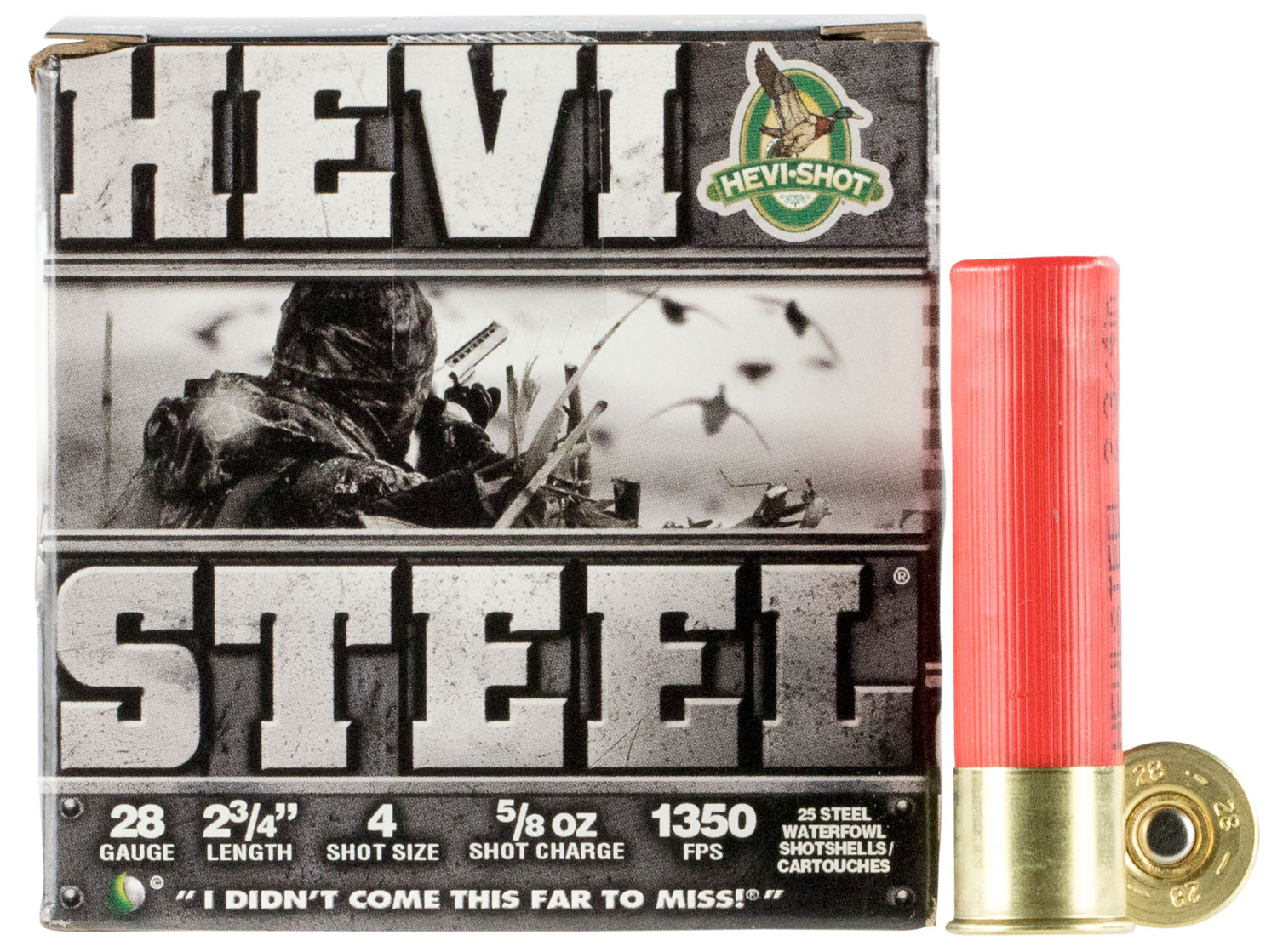 Hevi-Shot Hevi-Steel 2.75" 28 Gauge Ammo 4, 25 Round Box - 62804 - Hevi-Shot