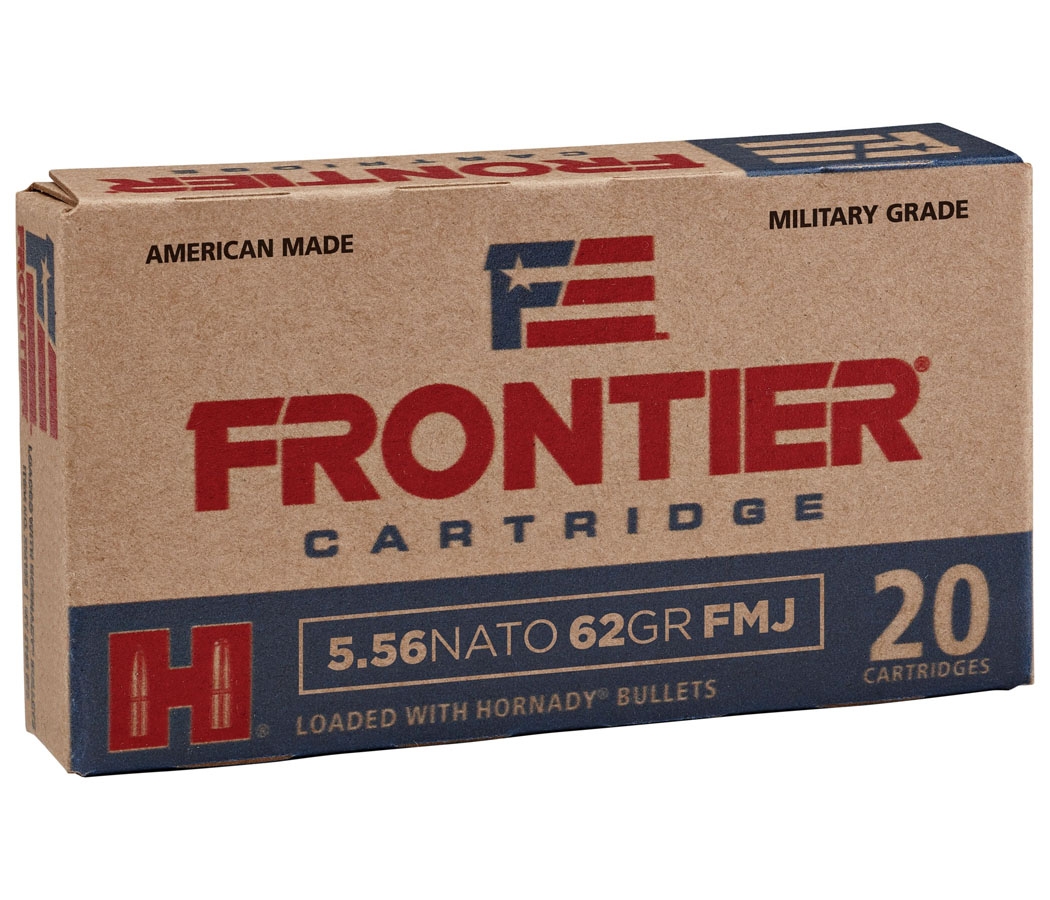 Hornady Frontier 5.56 Ammo 62 gr FMJ, 20rds - FR260 - Hornady