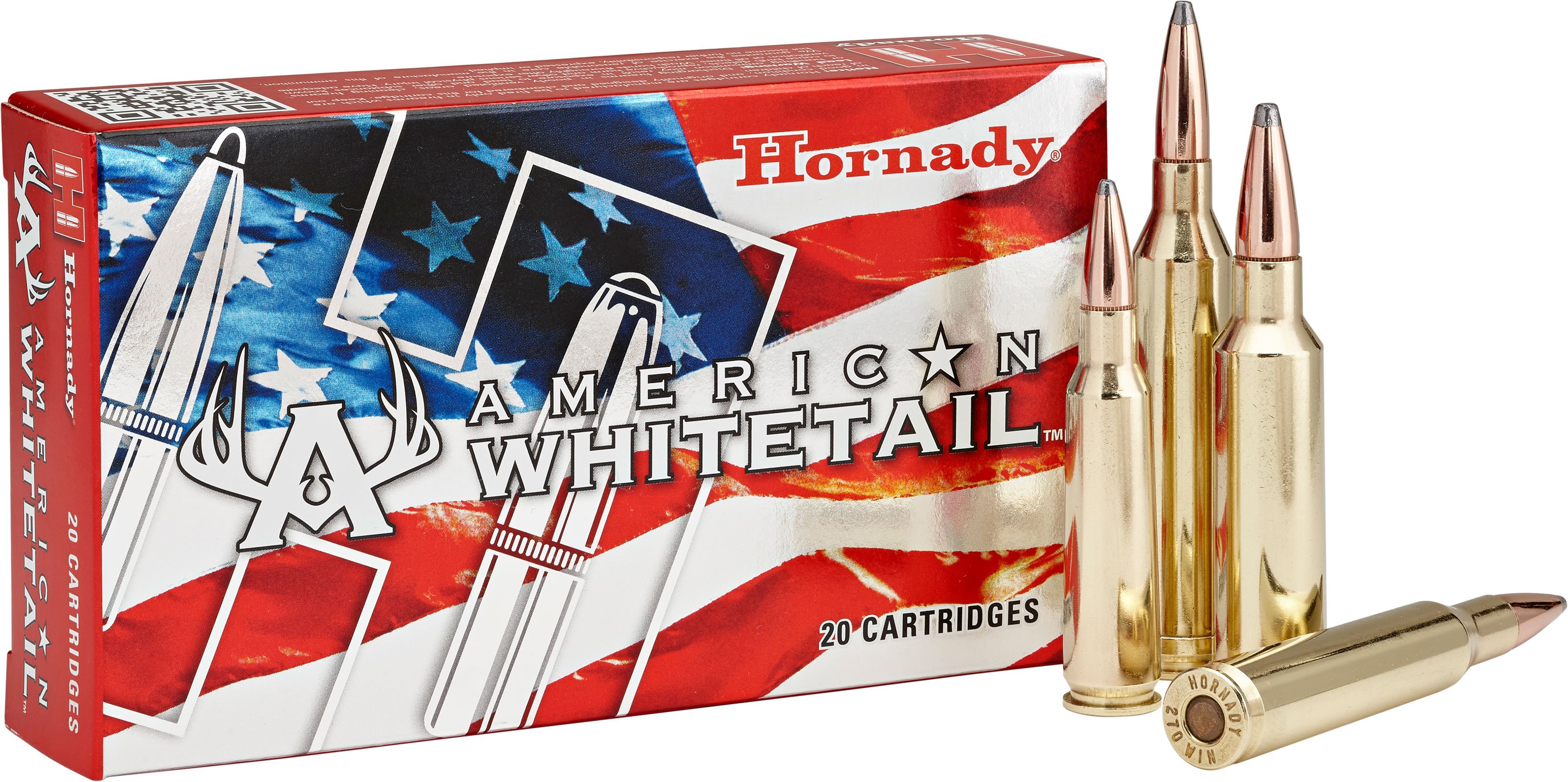 Hornady American Whitetail 165 gr Interlock RN .300 WSM Ammo, 20/box - 82204 - Hornady