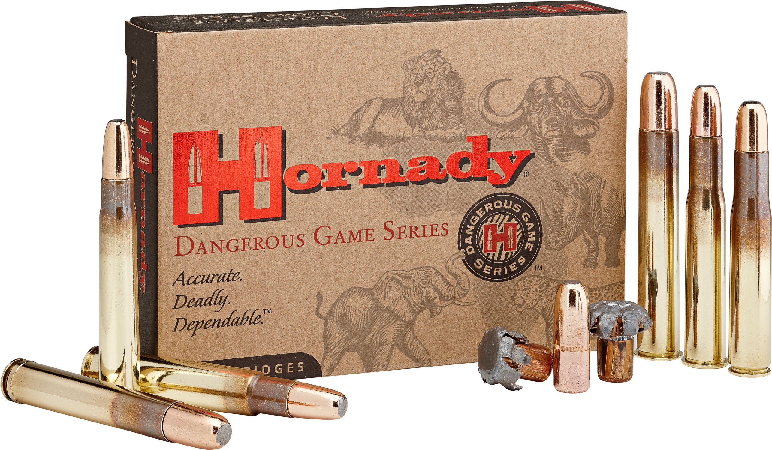 Hornady Dangerous Game 500 gr DGX Bonded .450 Nitro Express Ammo, 20/box - 8257 - Hornady