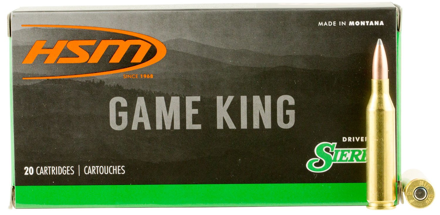 HSM Ammunition Game King 85 gr Hollow Point Boat Tail .243 Win Ammo, 20/box - HSM-243-9-N