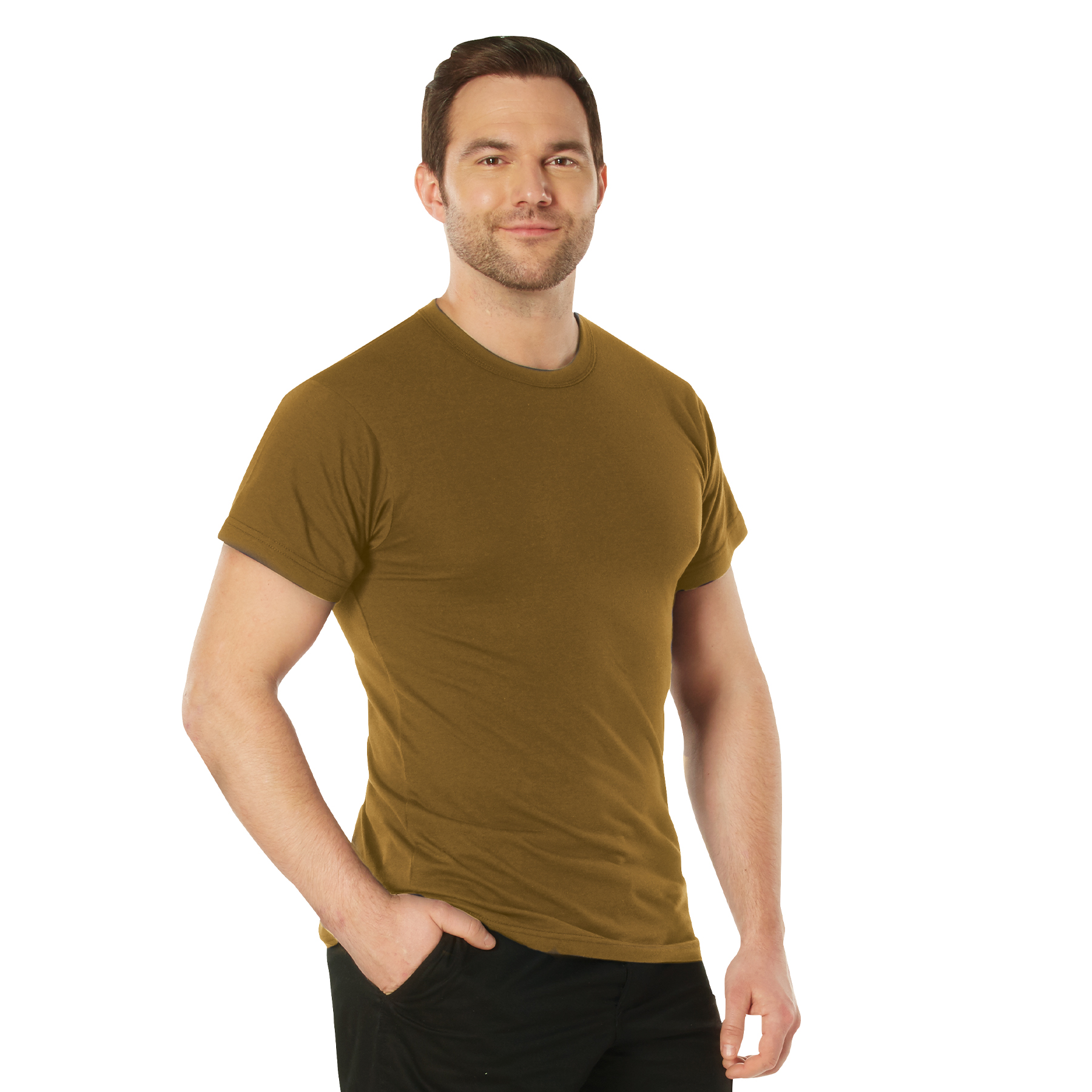 Rothco Rothco Solid Color 100 Cotton T-Shirt - Brown, Medium