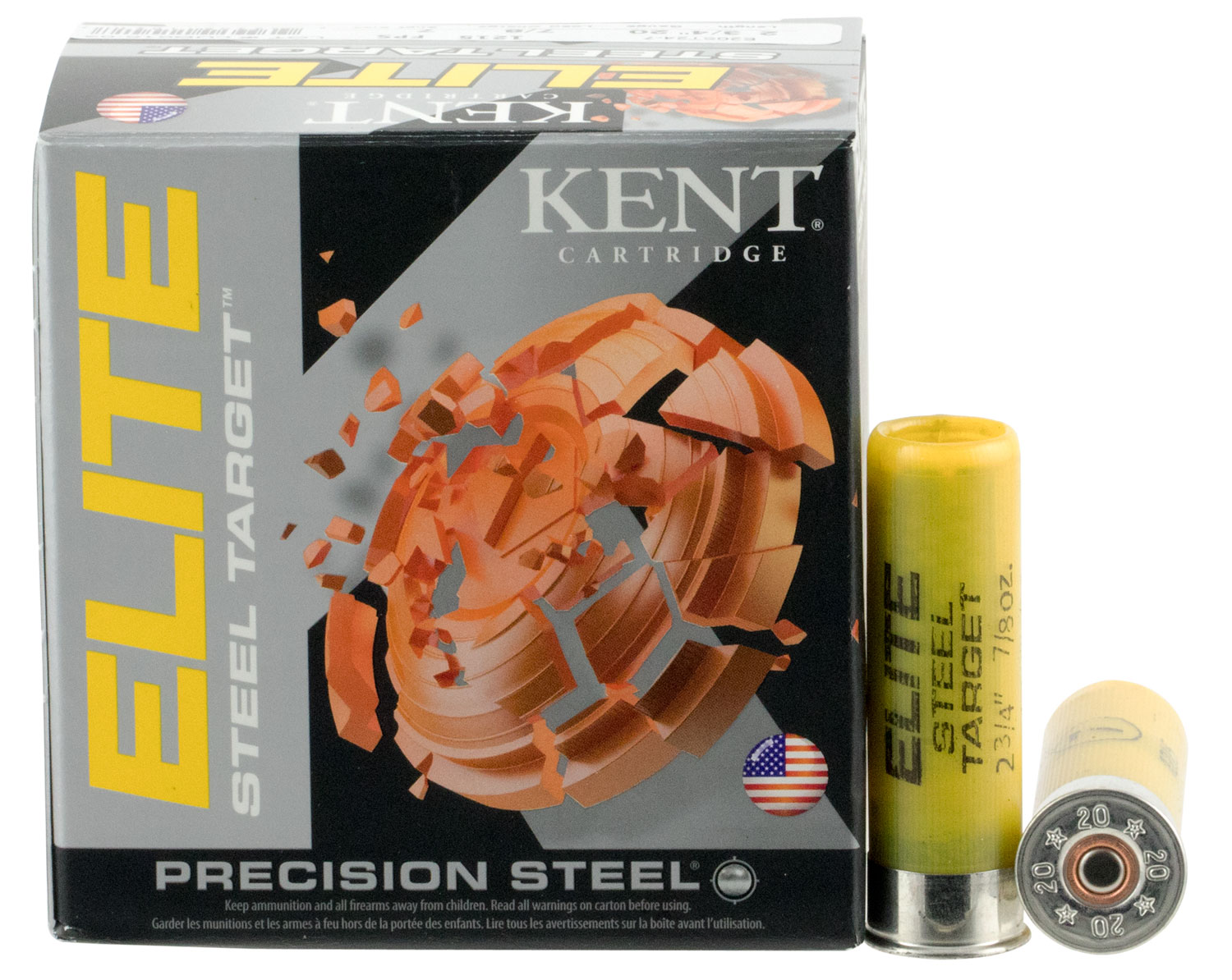 Kent Cartridge Elite Steel Target 2.75" 20 Gauge Ammo 7, 25rd - E20ST247 - Kent