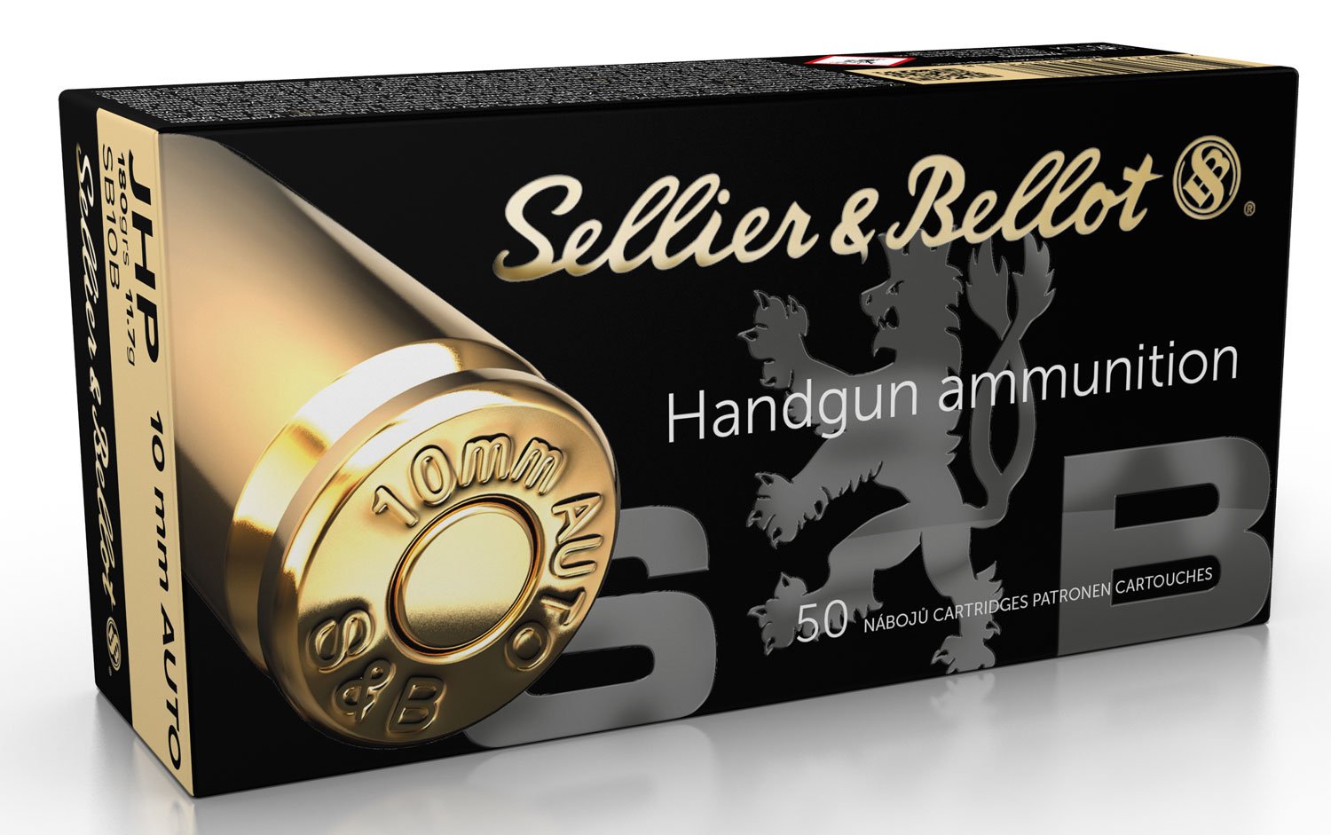 Sellier & Bellot 180 gr Jacketed Hollow Point 10mm Ammo, 50/box - SB10B - Sellier & Bellot Ammunition