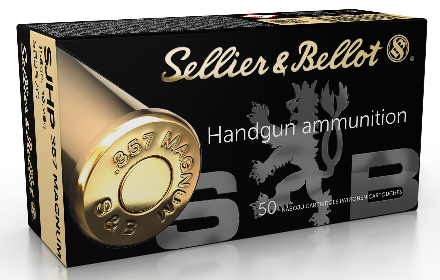 Sellier & Bellot 158 gr Semi-Jacketed Hollow Point .357 Mag Ammo, 50/box - SB357C - Magtech