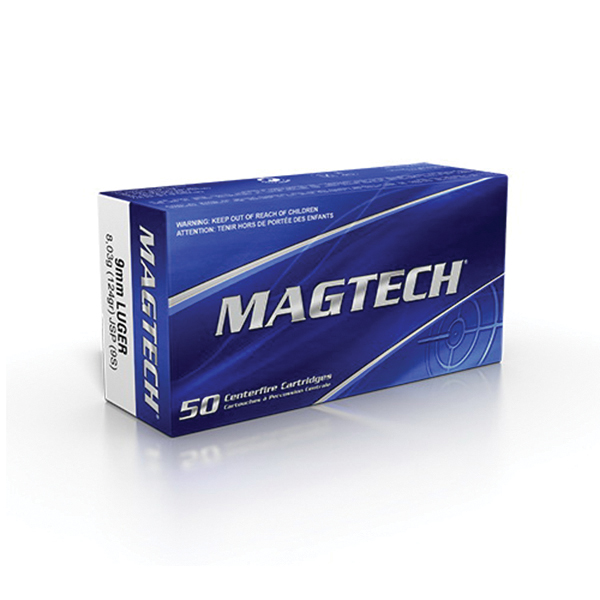 Magtech 124 gr Jacketed Soft Point 9mm Ammo, 50/box - 9S - Magtech