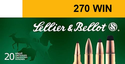 Sellier & Bellot 150 gr Semi-Jacketed Soft Point .270 Win Ammo, 20/box - SB270A - Sellier & Bellot Ammunition