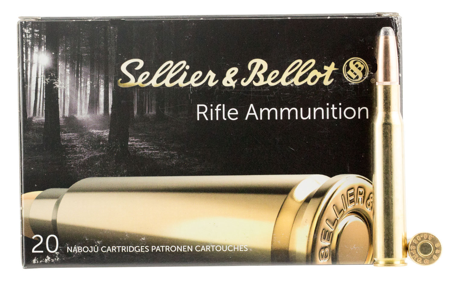 Sellier & Bellot 180 gr Semi-Jacketed Soft Point .30-06 Spfld Ammo, 20/box - SB3006B - Sellier & Bellot Ammunition