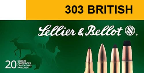 Sellier & Bellot 150 gr Semi-Jacketed Soft Point .303 British Ammo, 20/box - SB303B