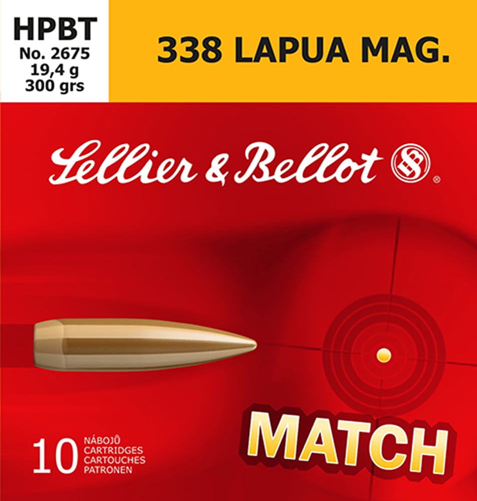Sellier & Bellot 300 gr Hollow Point Boat Tail .338 Lapua Mag Ammo, 10/box - SB338LMB - Sellier & Bellot Ammunition