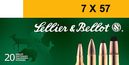 Sellier & Bellot 140 gr Full Metal Jacket 7x57mm Mauser Ammo, 20/box - SB757A - Sellier & Bellot Ammunition