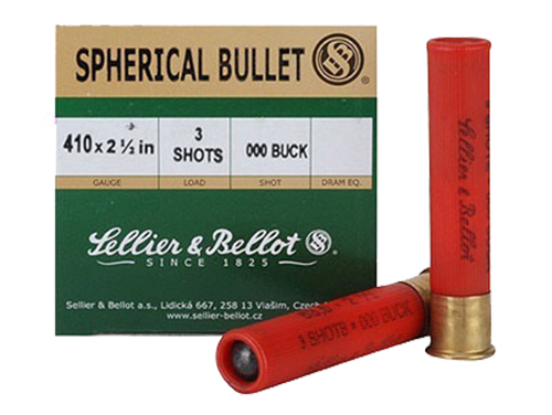 Sellier & Bellot 2.5" 410 Gauge Ammo 000 Buck, 25/box - SB410A - Sellier & Bellot Ammunition