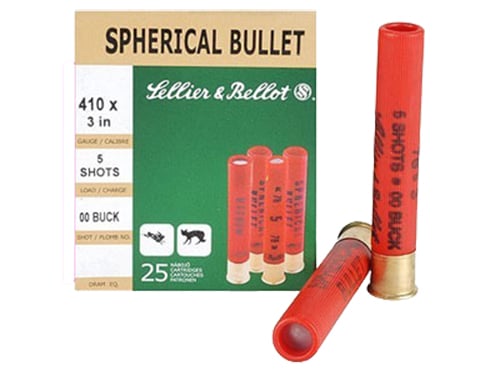 Sellier & Bellot 3" 410 Gauge Ammo 00 Buck, 25/box - SB410B - Sellier & Bellot Ammunition