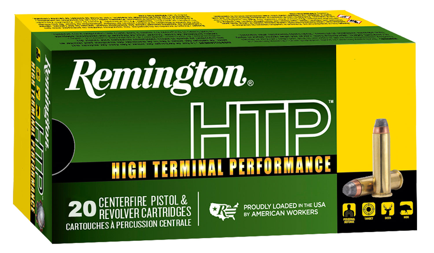 Remington HTP 158 gr Semi-Jacketed Hollow Point .357 Mag Ammo, 20/box - RTP357M2A - Remington