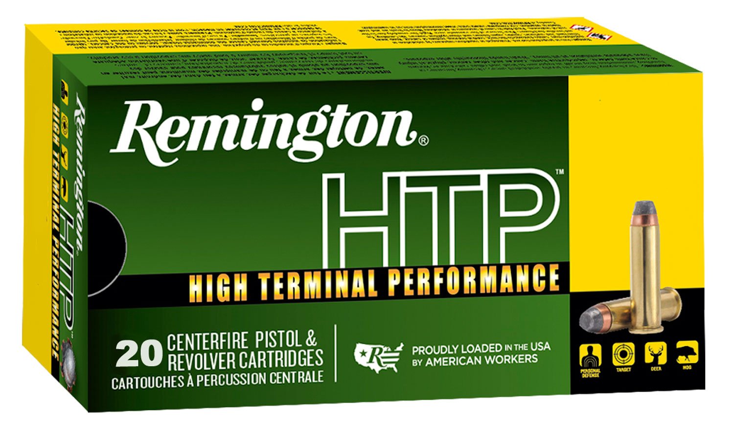 Remington HTP 158 gr Lead Hollow Point .38 Spl +P Ammo, 20/box - RTP38S12A