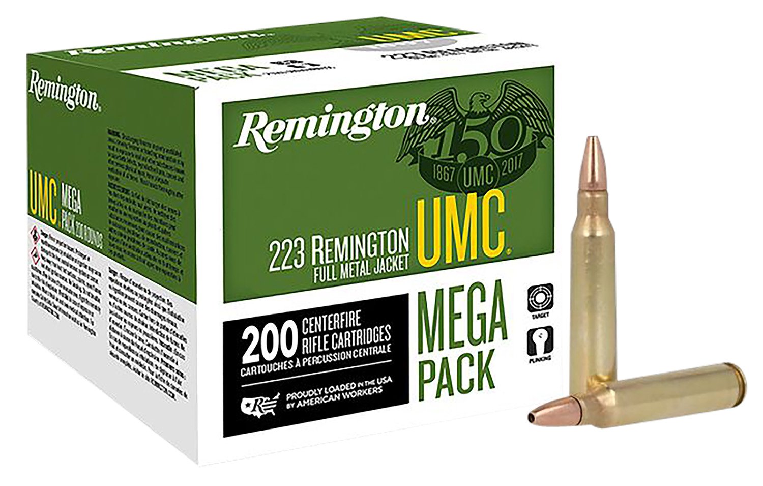 Remington UMC 45 gr Jacketed Hollow Point .223 Rem Ammo, 200/box - L223R7A - Remington