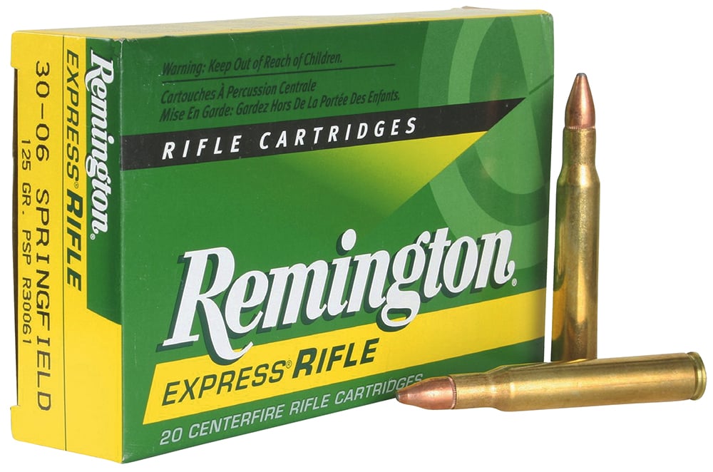 Remington Core-Lokt 125 gr Pointed Soft Point .30-06 Spfld Ammo, 20/box - R30061 - Remington