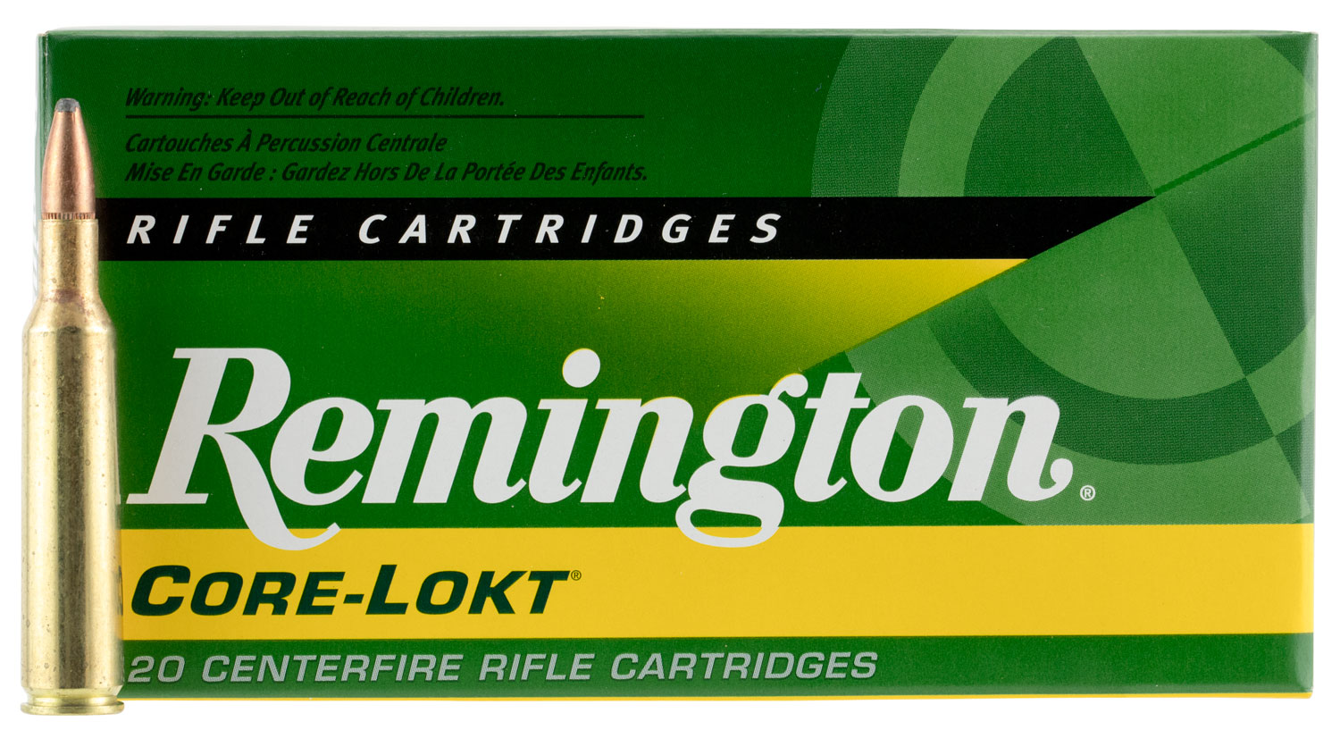 Remington Core-Lokt 100 gr Pointed Soft Point 6mm Rem Ammo, 20/box - R6MM4 - Remington