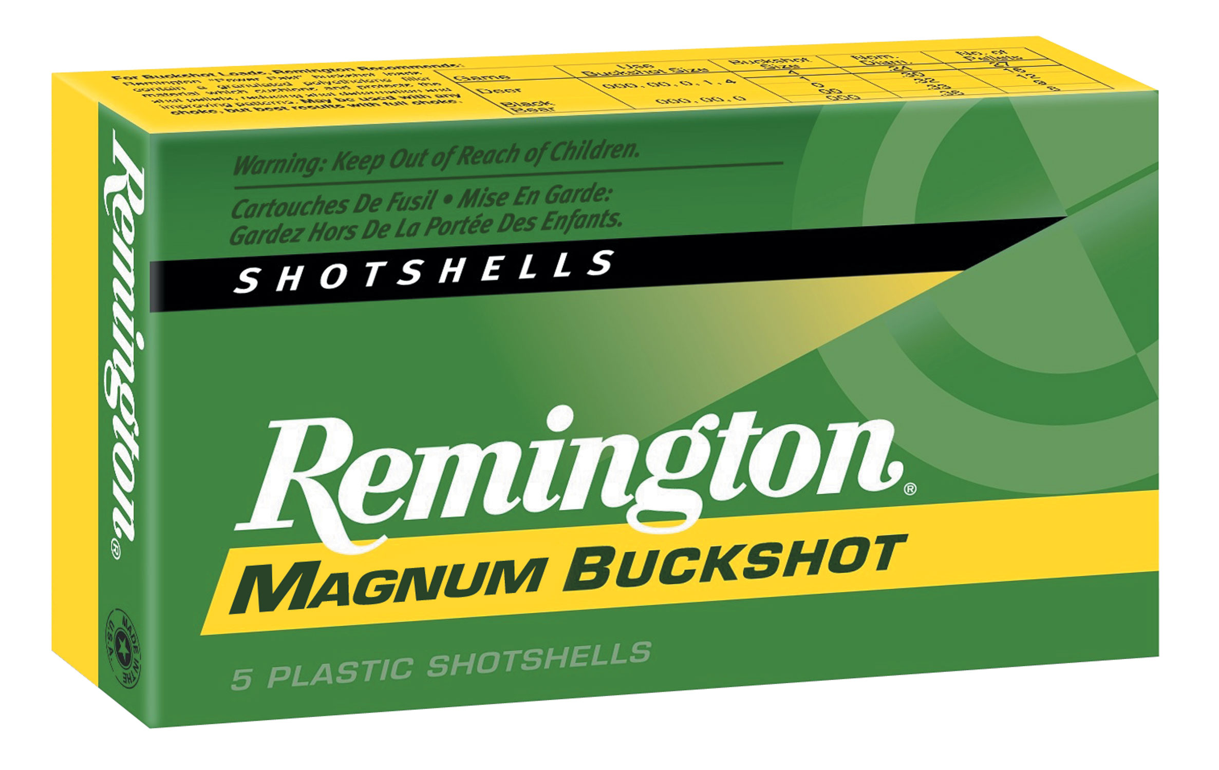 Remington Express Magnum 3" 12 Gauge Ammo 4 Buck, 5/box - 12HB4 - Remington