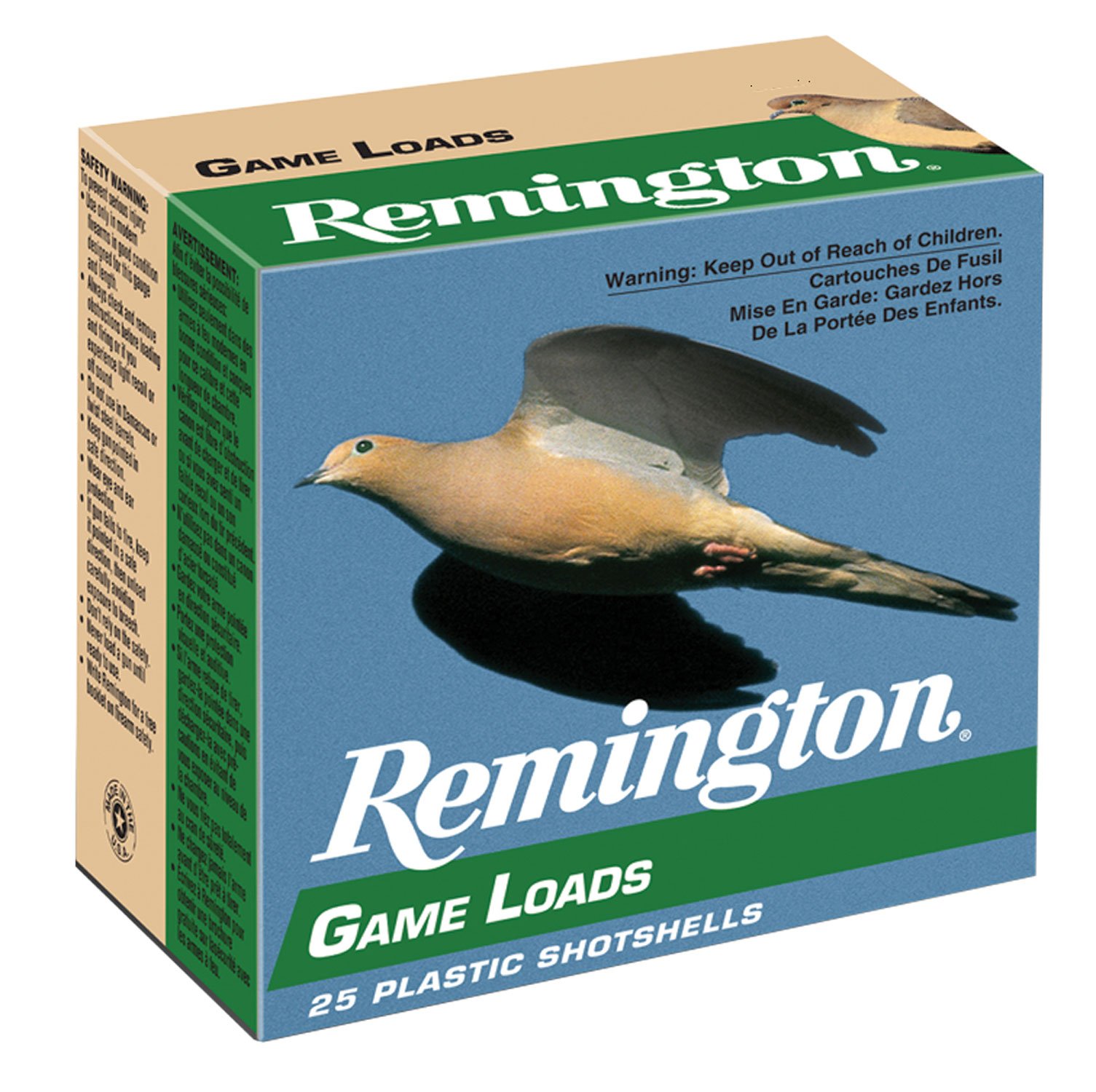 Remington Lead Game Loads 2.75" 20 Gauge Ammo 7-1/2, 25/box - GL207