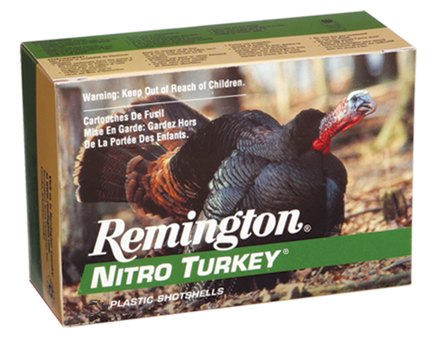 Remington Nitro Turkey, Extended Range Buffered Magnums 2.75" 12 Gauge Ammo 5, 10/box - NT12S5 - Remington