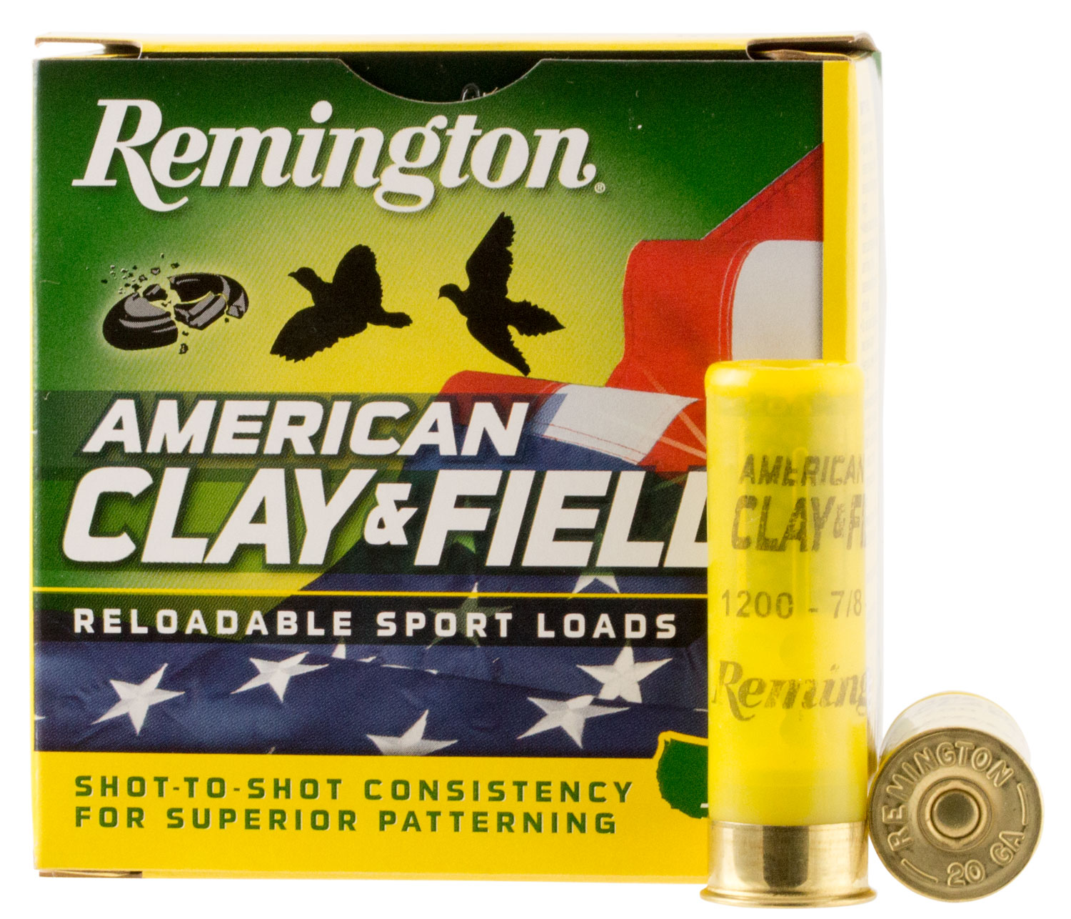 Remington American Clay & Field Sport 2.75" 12 Gauge Ammo 7-1/2, 25/box - HT1275 - Remington