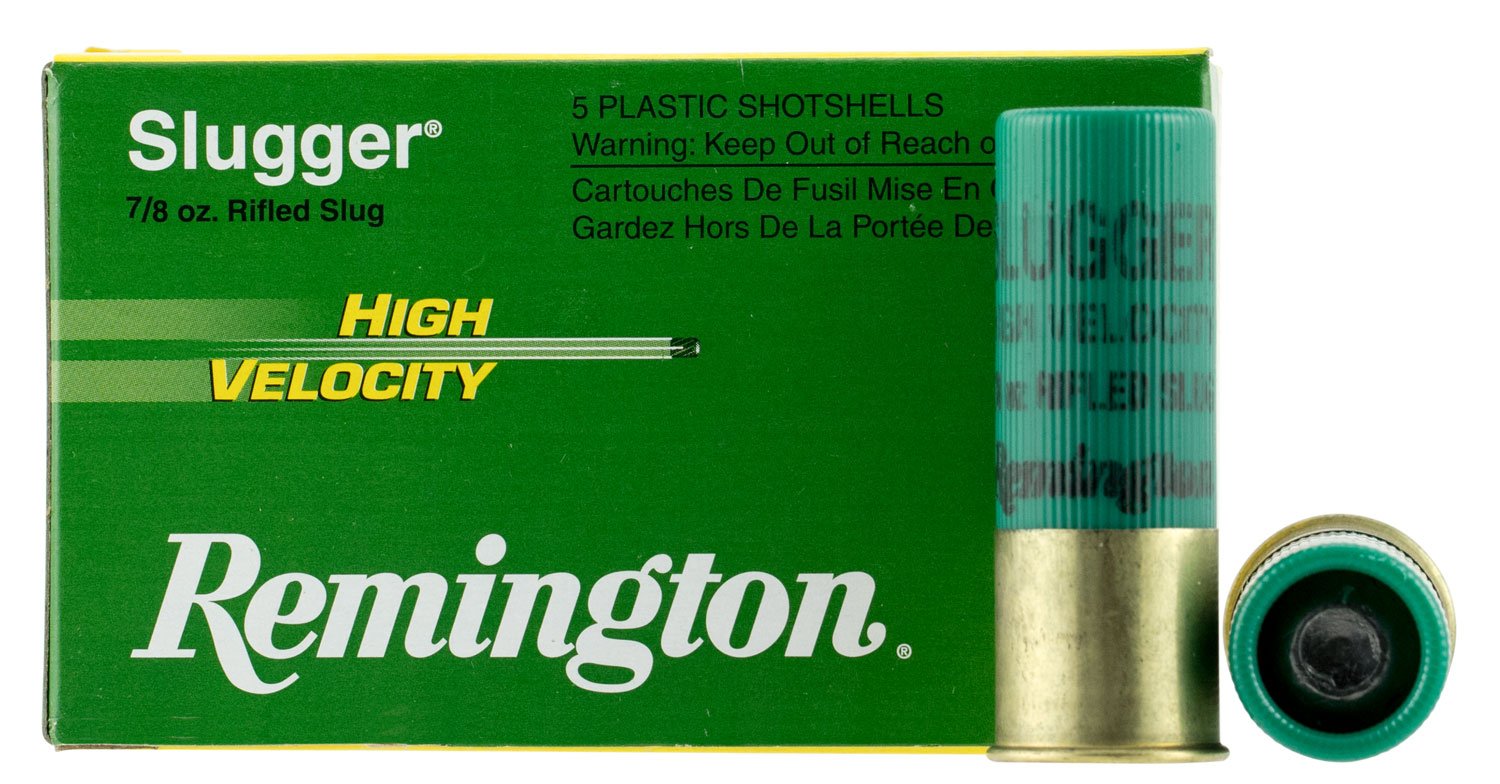 Remington Slugger High Velocity 2.75" 12 Gauge Ammo, 5/box - SPHV12RS - Remington