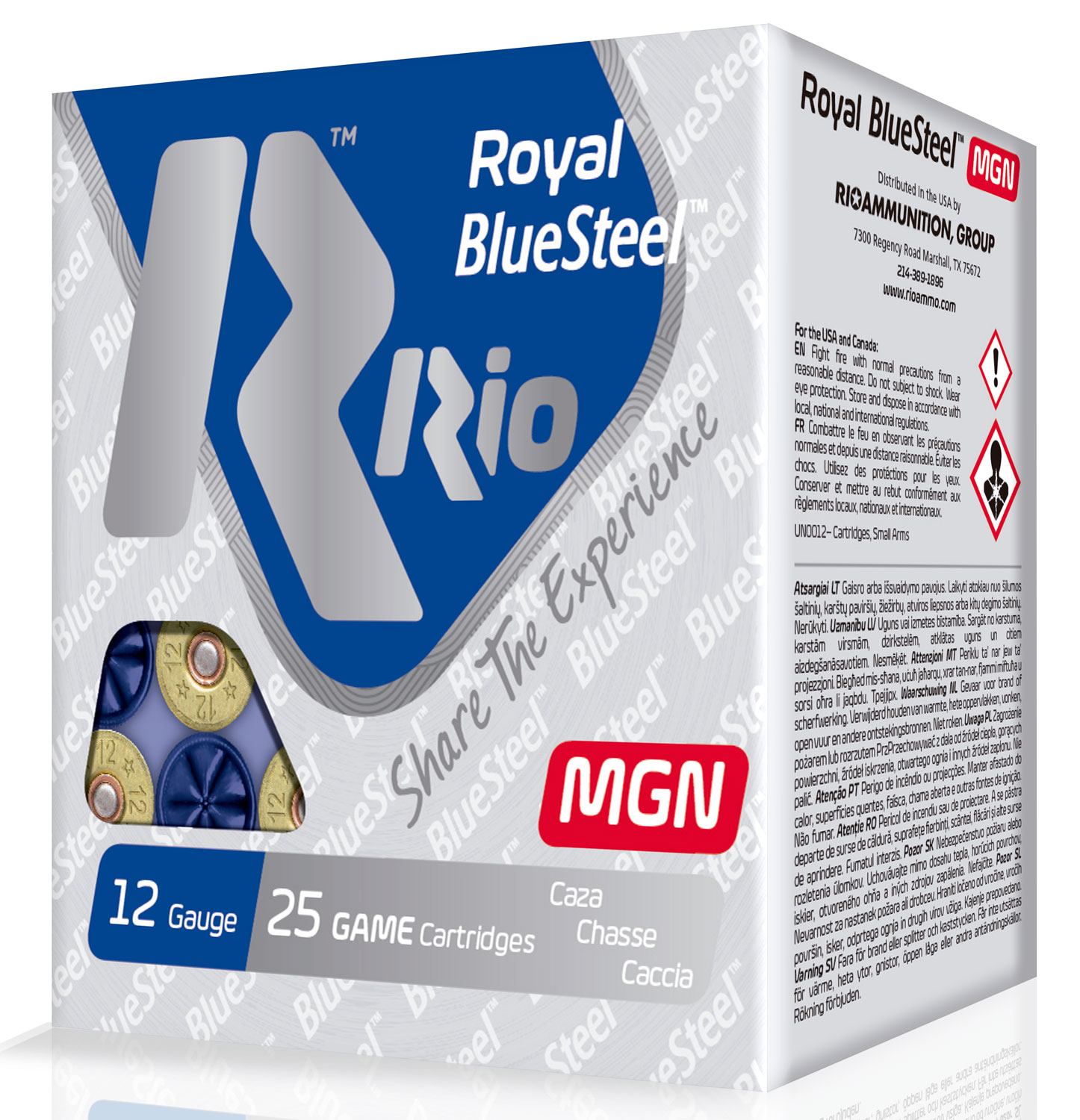RIO Royal/BlueSteel 3" 12 Gauge Ammo 4, 25 Rounds - RBSM364 - Rio