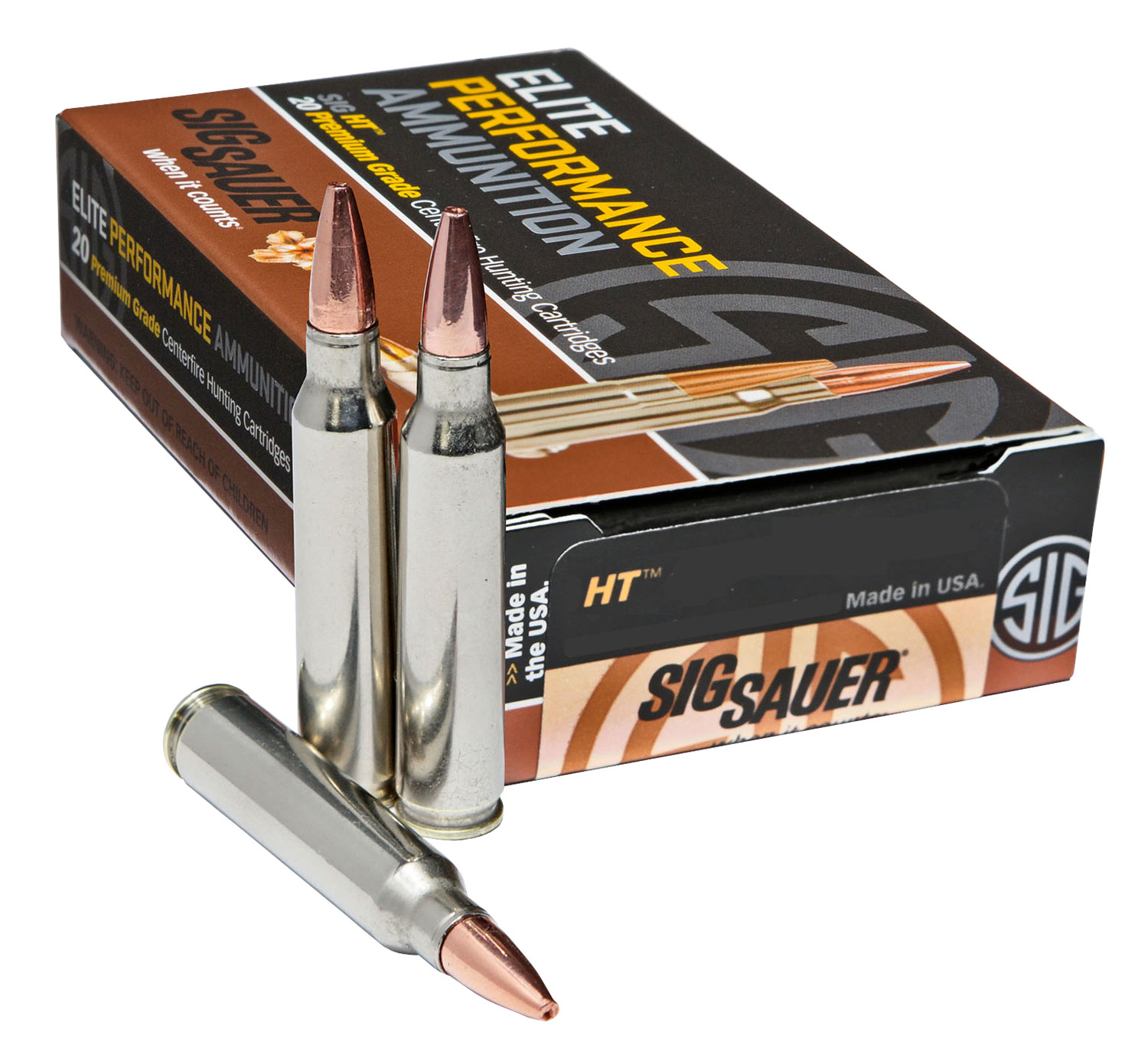 Sig Sauer Elite Hunting 80 gr Copper Hollow Point .243 Win Ammo, 20/box - E243H120 - Sig Sauer