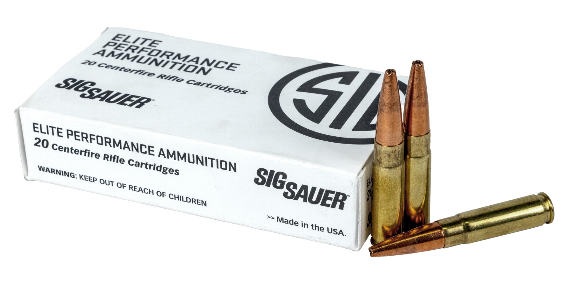 Sig Sauer Elite Performance .300 Blackout 120gr Copper Solid Ammo, 20/box - E300H1SBR20 - Sig Sauer