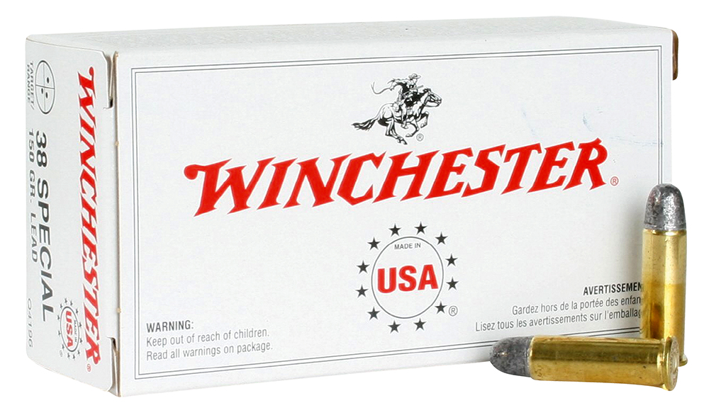 Winchester Ammunition Super-X 150 gr Lead Round Nose .38 Spl Ammo, 50/box - Q4196 - Winchester