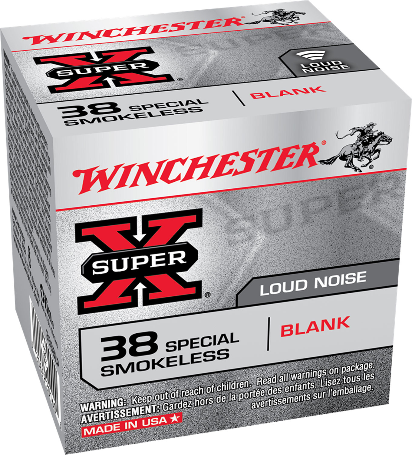 Winchester Ammunition Super-X Smokeless Blank .38 Spl Ammo, 50/box - 38SBLP - Winchester