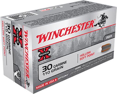 Winchester Super-X 110 gr HSP .30 Carbine Ammo, 50/box - X30M1 - Winchester