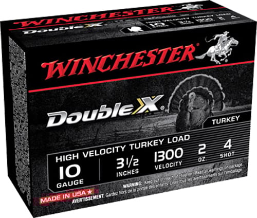 Winchester Ammunition Double X 3.5" 10 Gauge Ammo 4, 10/box - STH104 - Winchester