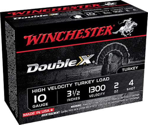 Winchester Ammunition Double X 3.5" 10 Gauge Ammo 4, 10/box - STH104