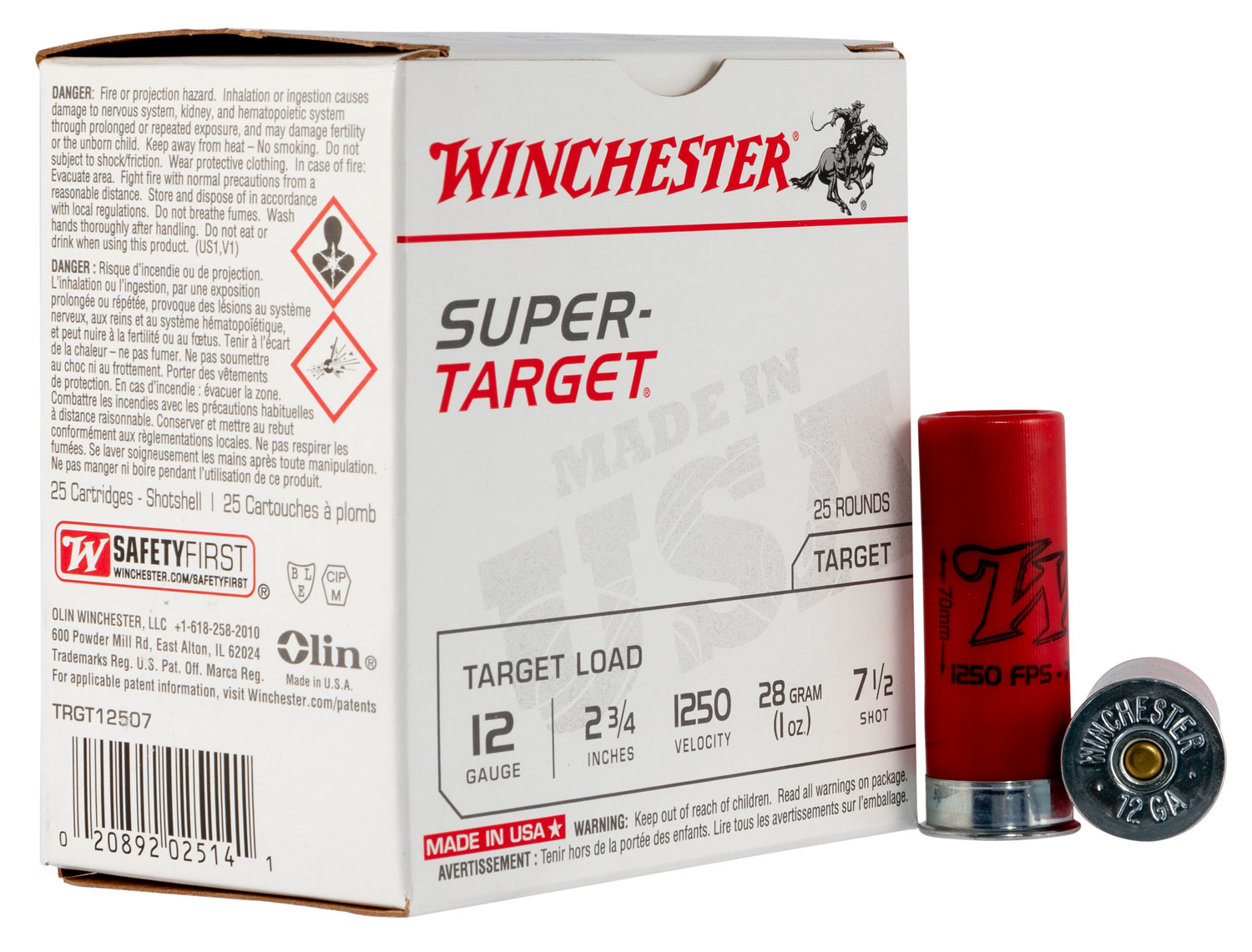 Winchester Super Target 12 Gauge 2.75", 25rds - TRGT12507 - Winchester